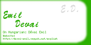 emil devai business card